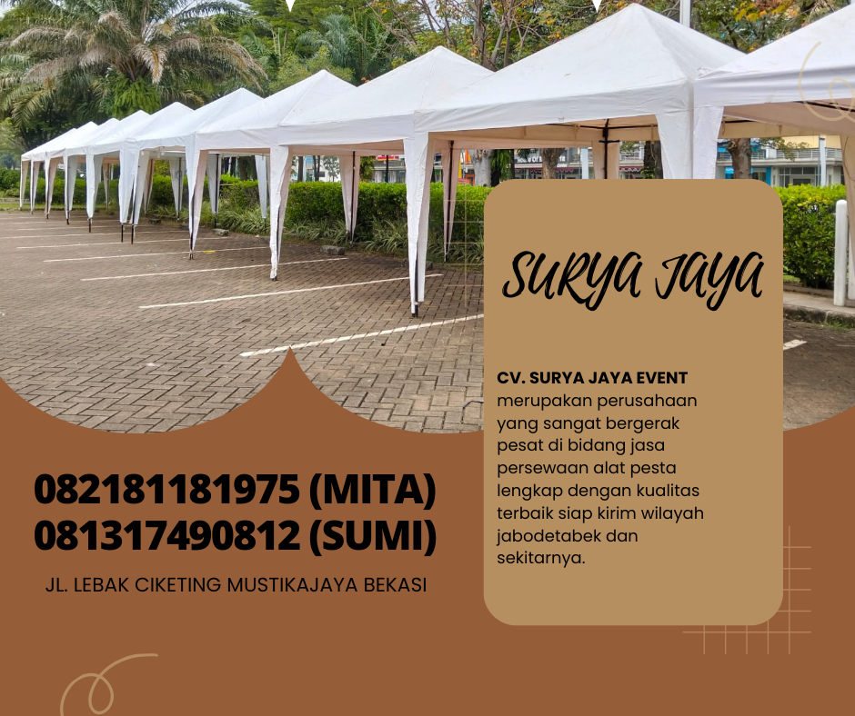 Jasa sewa Tenda Bazzar Putih Event Sumareccon Bekasi