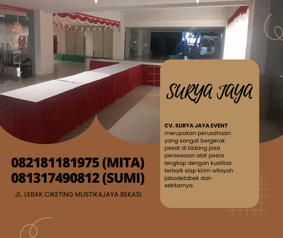 Rental Meja Kotak Setting Letter T Rawamangun Jaktim