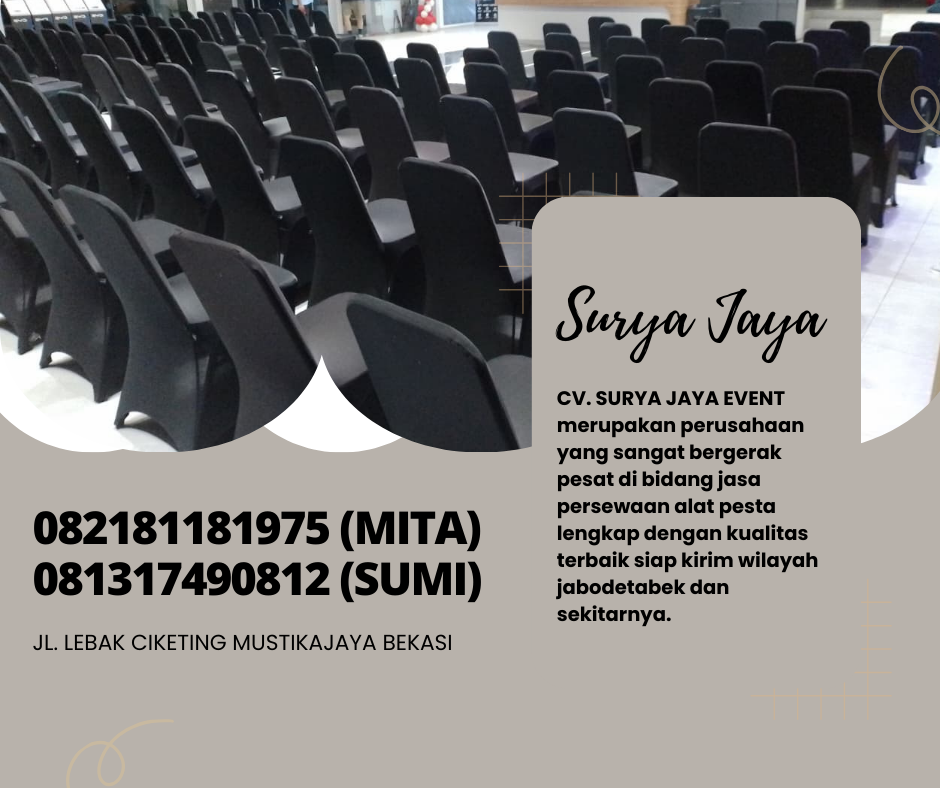Rental Kursi Cover Hitam Type Futura Di Cawang Jakarta