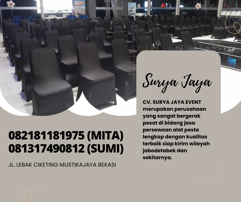 Rental Kursi Cover Hitam Type Futura Di Cawang Jakarta