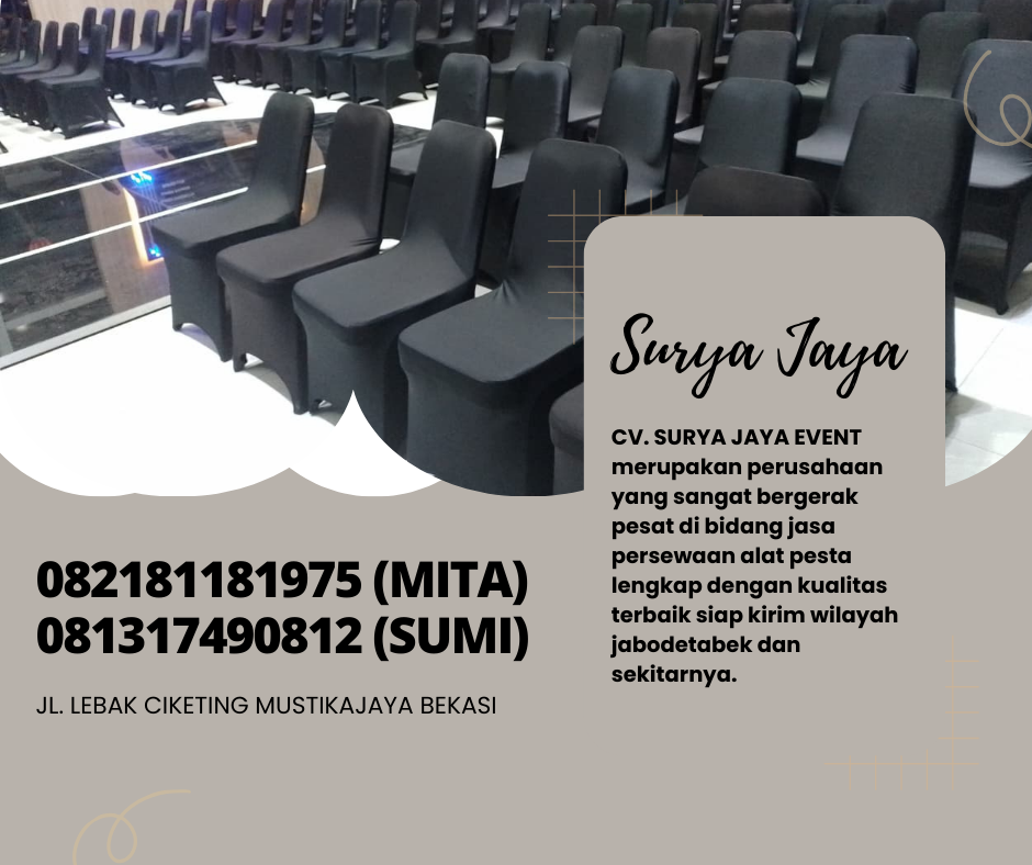 Rental Kursi Cover Hitam Type Futura Di Cawang Jakarta