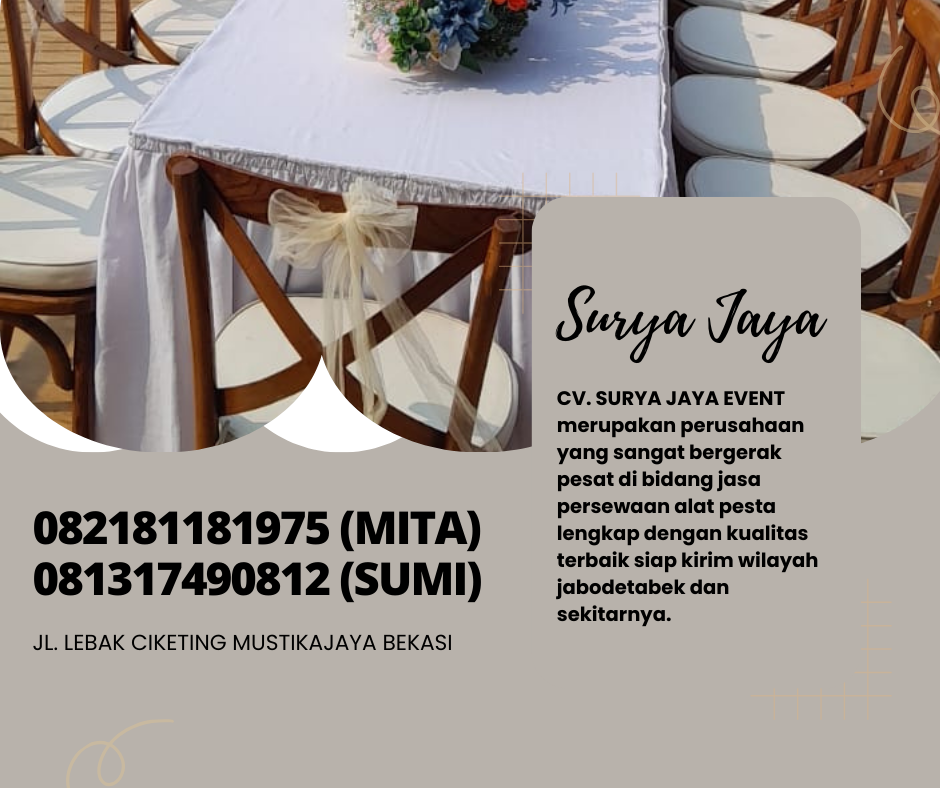 Sewa Kursi Vip Kayu Type Cross Back Pluit Jakut