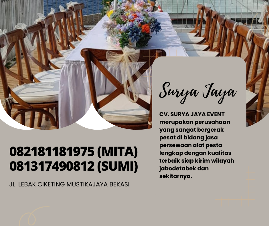Sewa Kursi Vip Kayu Type Cross Back Pluit Jakut