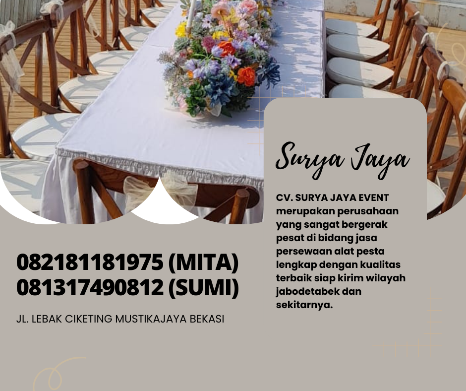 Sewa Kursi Vip Kayu Type Cross Back Pluit Jakut