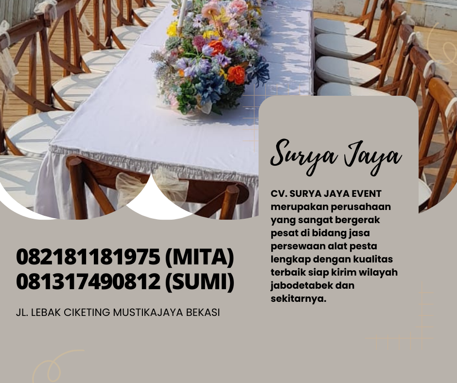 Sewa Kursi Vip Kayu Type Cross Back Pluit Jakut