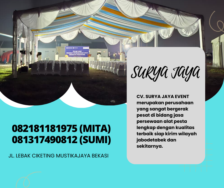 Sewa Tenda Serut Konvensional Aneka Warna Jakarta