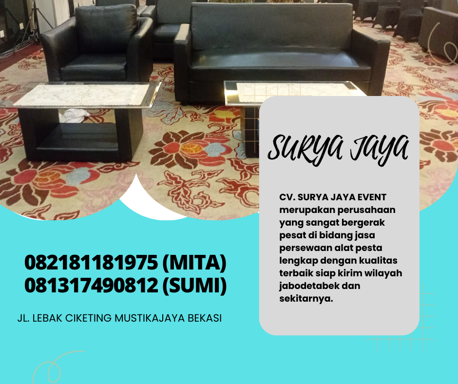 Rental Sofa Type Double Hitam Jakarta