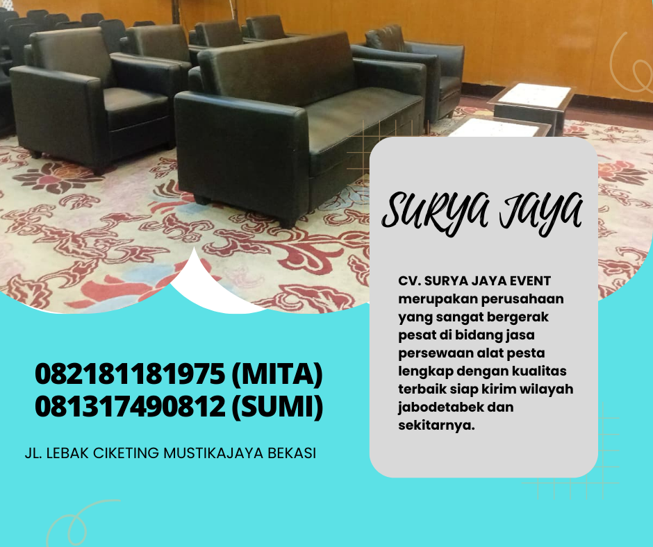 Rental Sofa Type Double Hitam Jakarta
