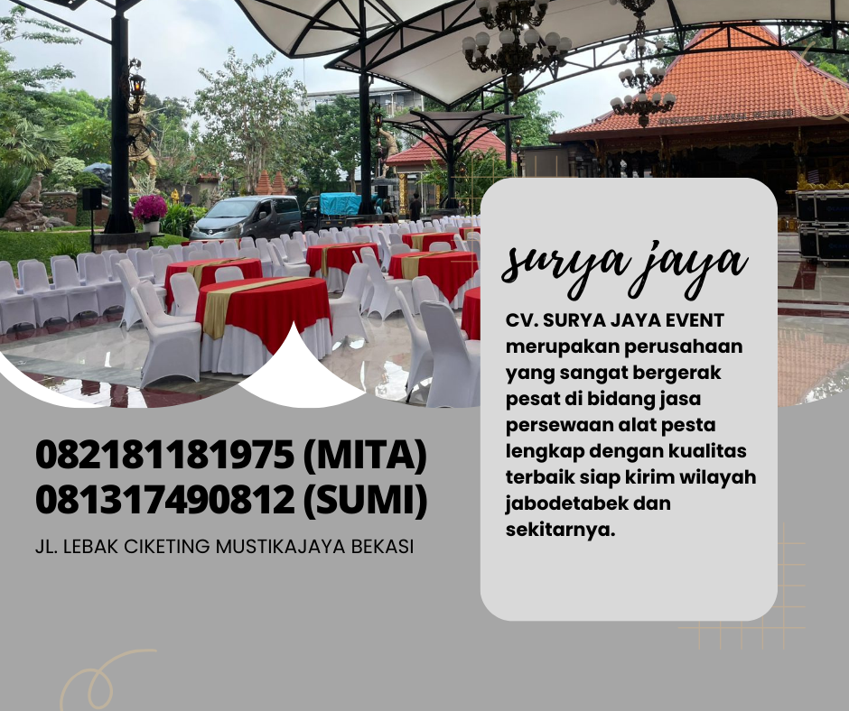 DISEWAKAN MEJA BUNDAR TERBAIK WILAYAH BEKASI