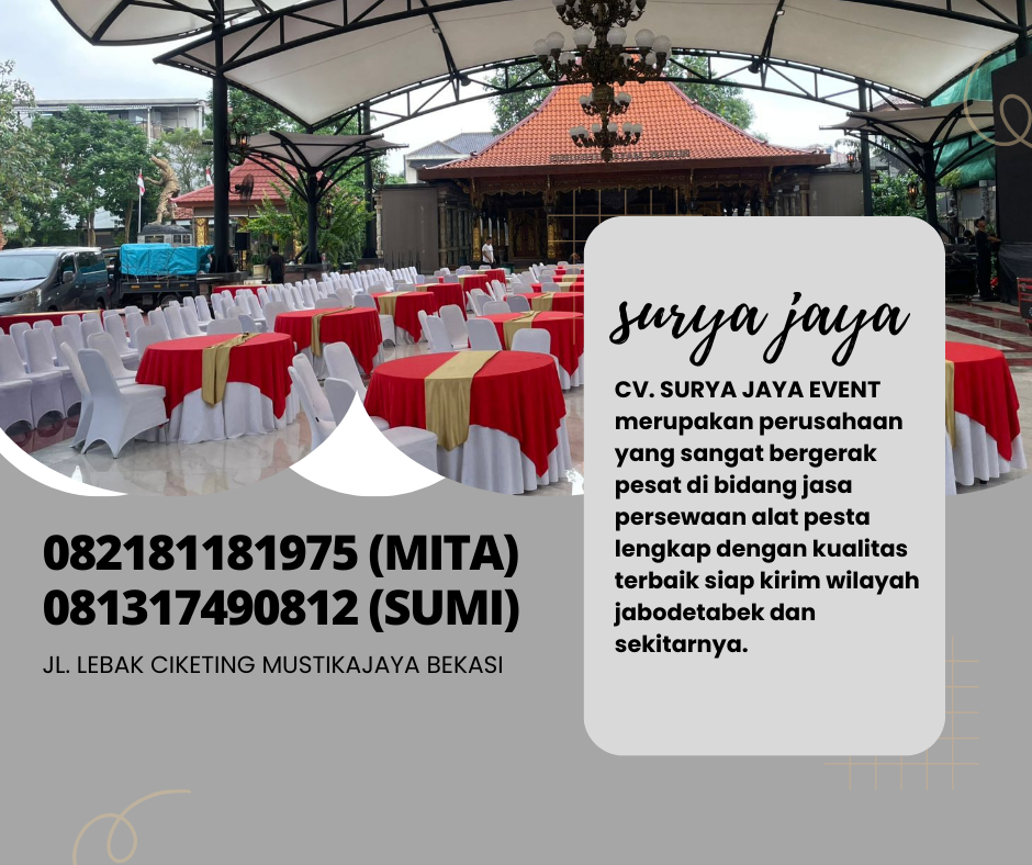 DISEWAKAN MEJA BUNDAR TERBAIK WILAYAH BEKASI