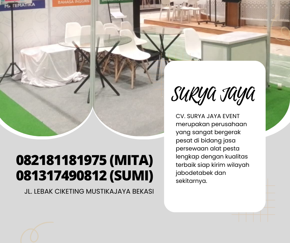 Rental Meja Dealing Kursi Scramble Putih Senayan Jakarta