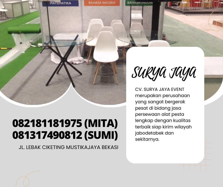 Rental Meja Dealing Kursi Scramble Putih Senayan Jakarta