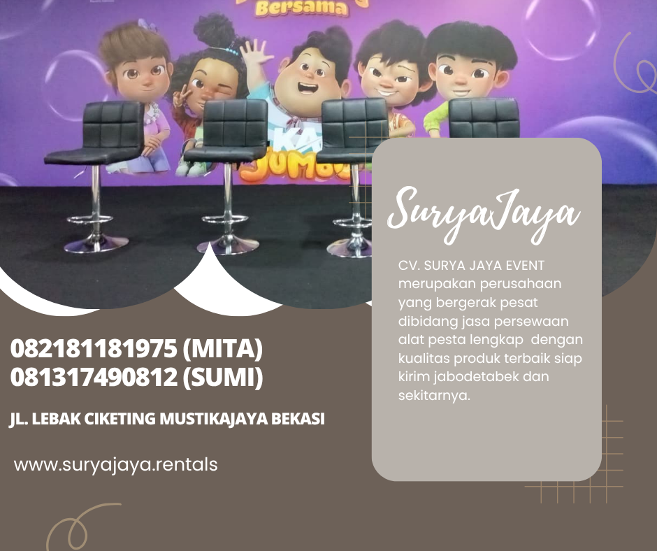 Rental Barstool and Flooring Karpet Hitam Jakarta