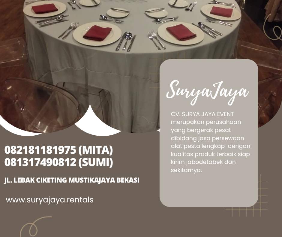 Rental Round Table D180, Ghost Chairs Event Ritz Calton Jaksel