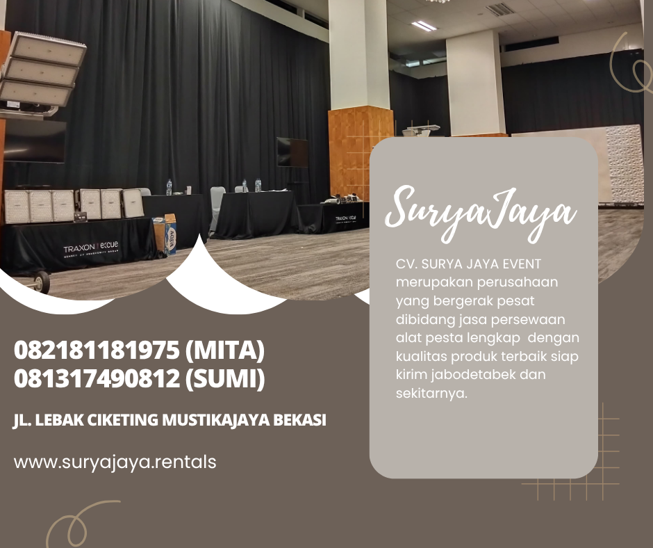 Jasa Sewa Tirai Hitam Tinggi 8 meter Binus Tangerang