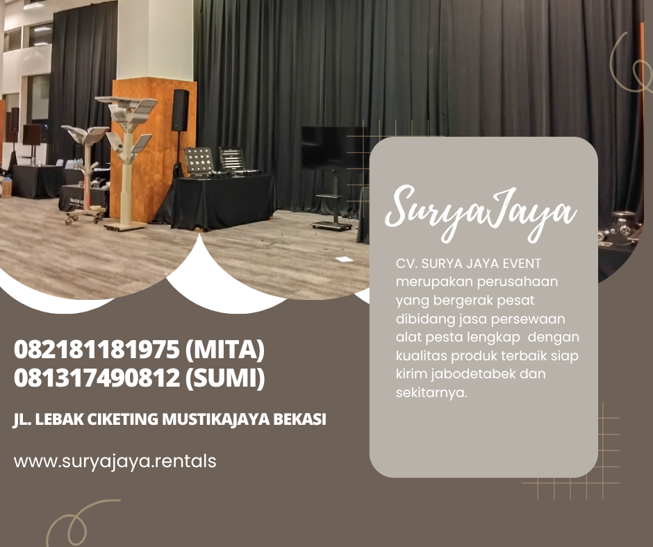 Jasa Sewa Tirai Hitam Tinggi 8 meter Binus Tangerang