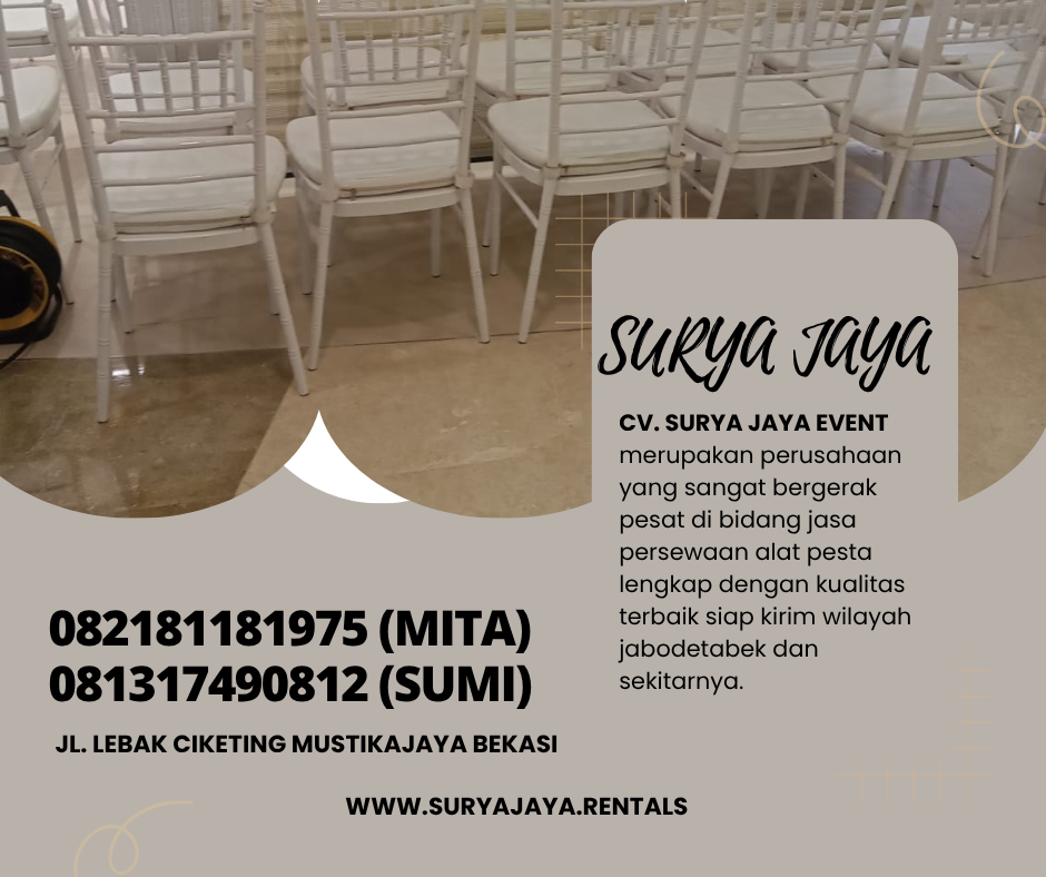 Sewa Kursi Kayu Olivia,Dinner,Tiffany,Cross Back Jakarta