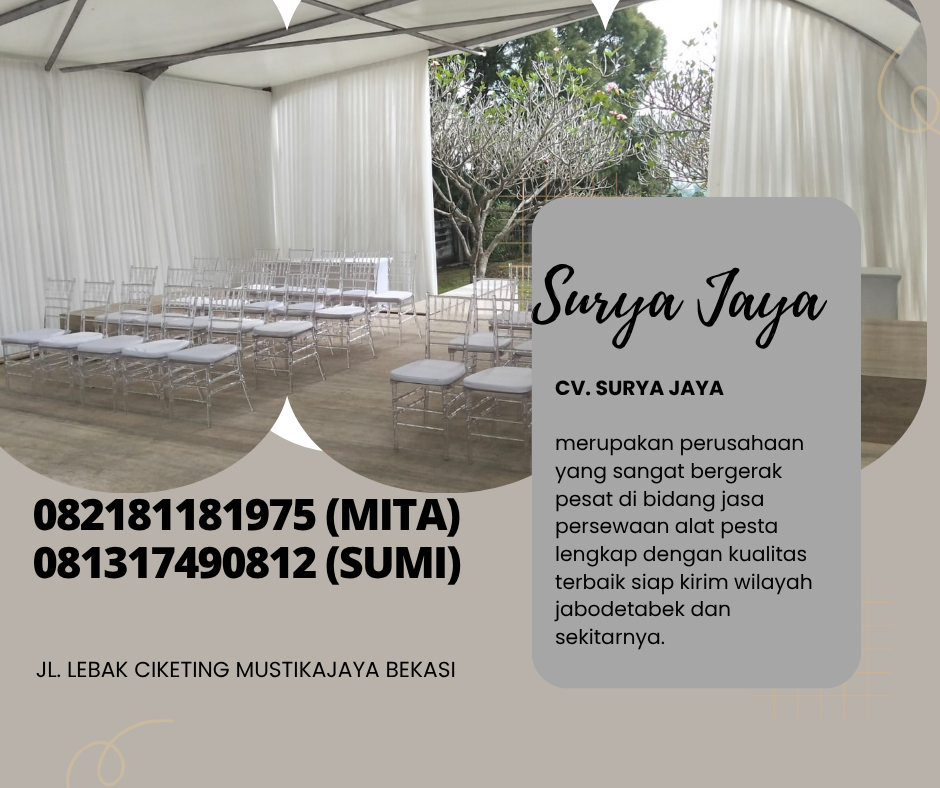 Jasa Sewa Tiffany Kursi VIP Type Acrylic Jakarta