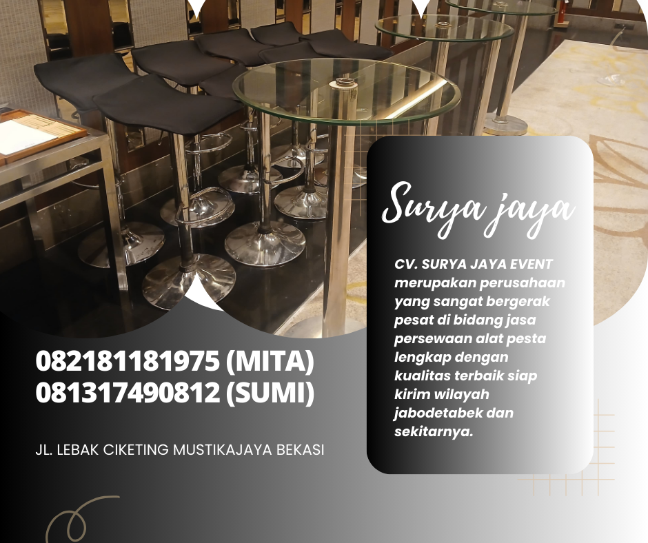 Rental Barstool Hitam Set Meja Bar Dan Kursi Bar Terbaru Jakarta