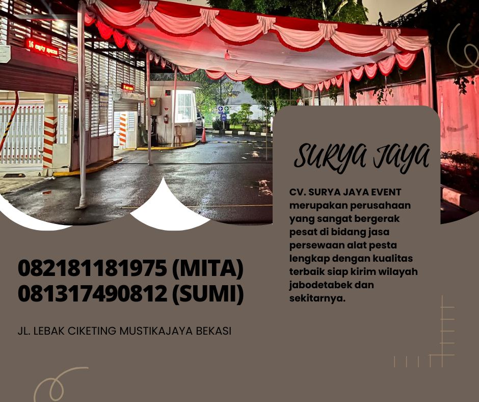 Sewa Tenda Merah Putih,Meja,Kursi,Panggung Dan Backdrop Jakarta