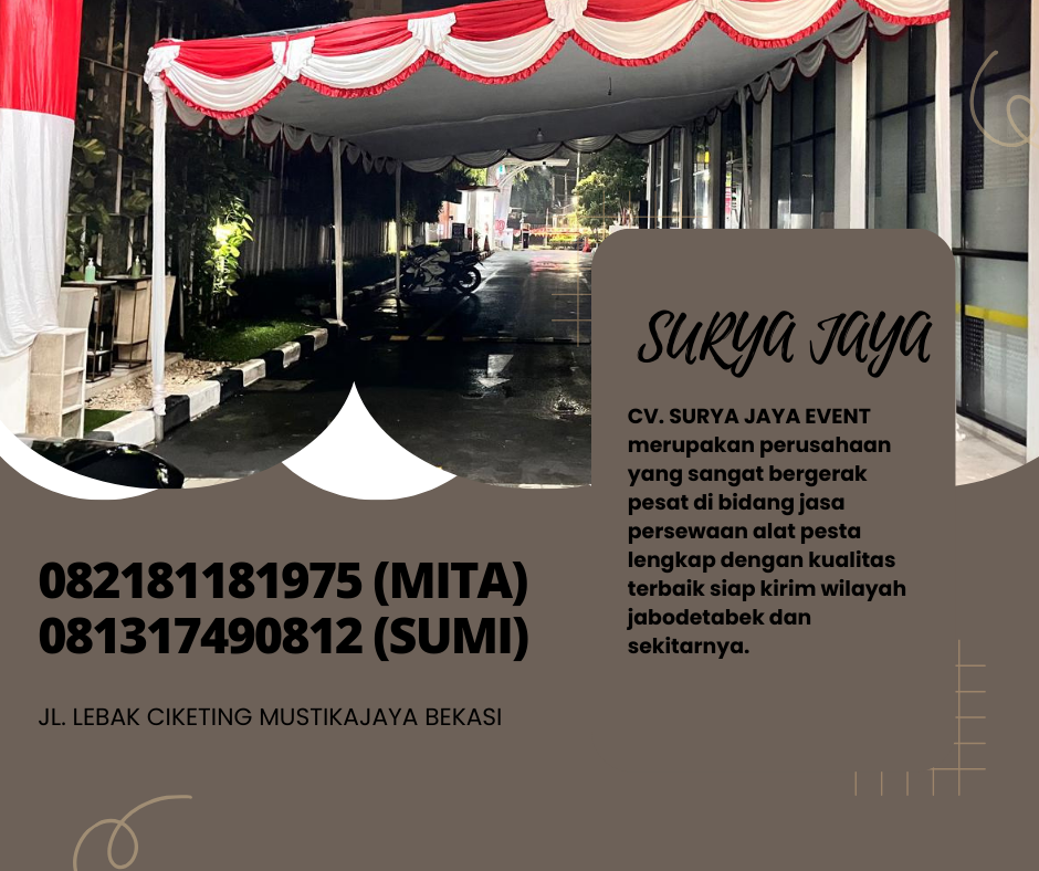 Sewa Tenda Merah Putih,Meja,Kursi,Panggung Dan Backdrop Jakarta