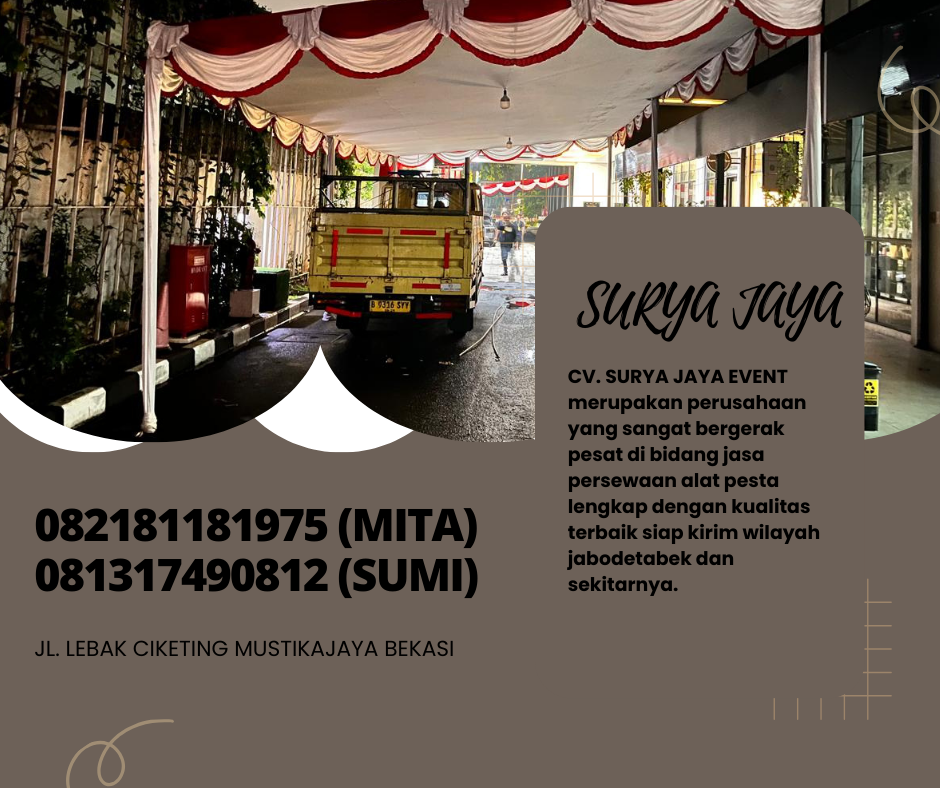 Sewa Tenda Merah Putih,Meja,Kursi,Panggung Dan Backdrop Jakarta