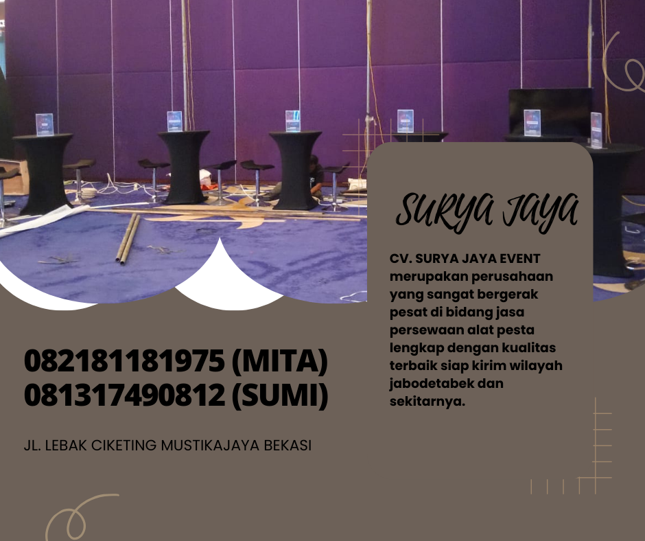 Rental Barstool Hitam Kursi Silinder Jakarta