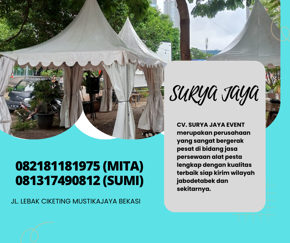 Jasa Sewa Tenda Roder,Bazar,Sarnafil Kerucut,Hanggar Bekasi