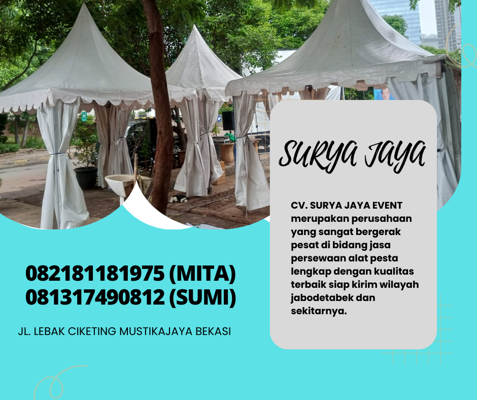 Jasa Sewa Tenda Roder,Bazar,Sarnafil Kerucut,Hanggar Bekasi