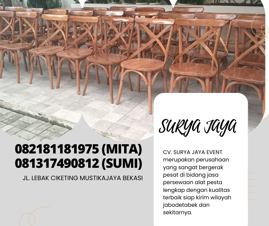 Rental Cross Back Chairs VIP Jakarta