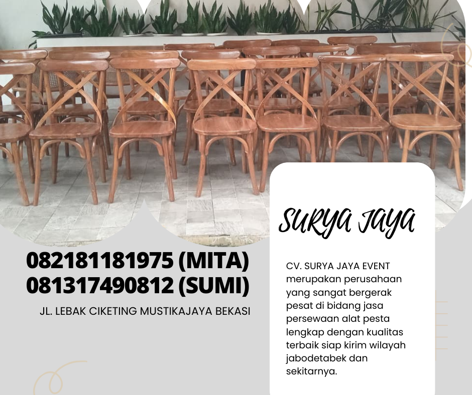 Rental Cross Back Chairs VIP Jakarta