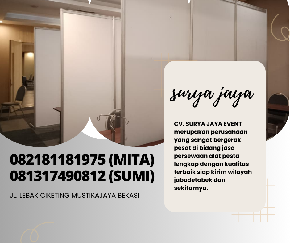 Sewa Skat Partisi Dan Ruang artisi Putih Jakarta