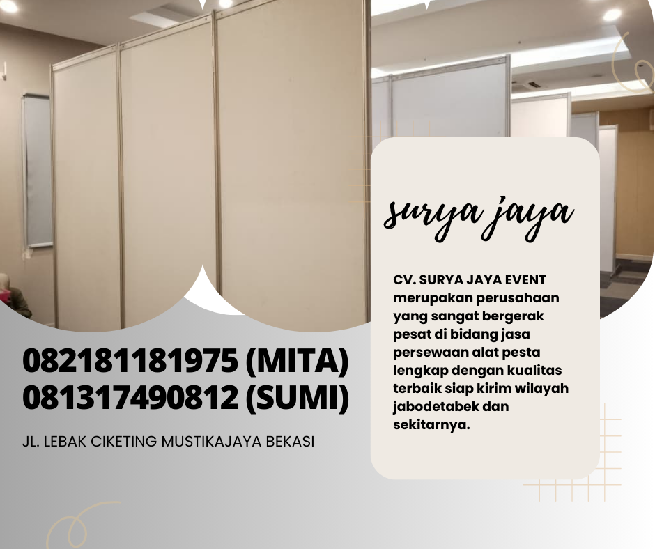 Sewa Skat Partisi Dan Ruang artisi Putih Jakarta