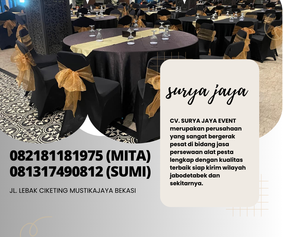Pusat Sewa Meja Bulat Atau Bundar Aneka Taplak Jakarta