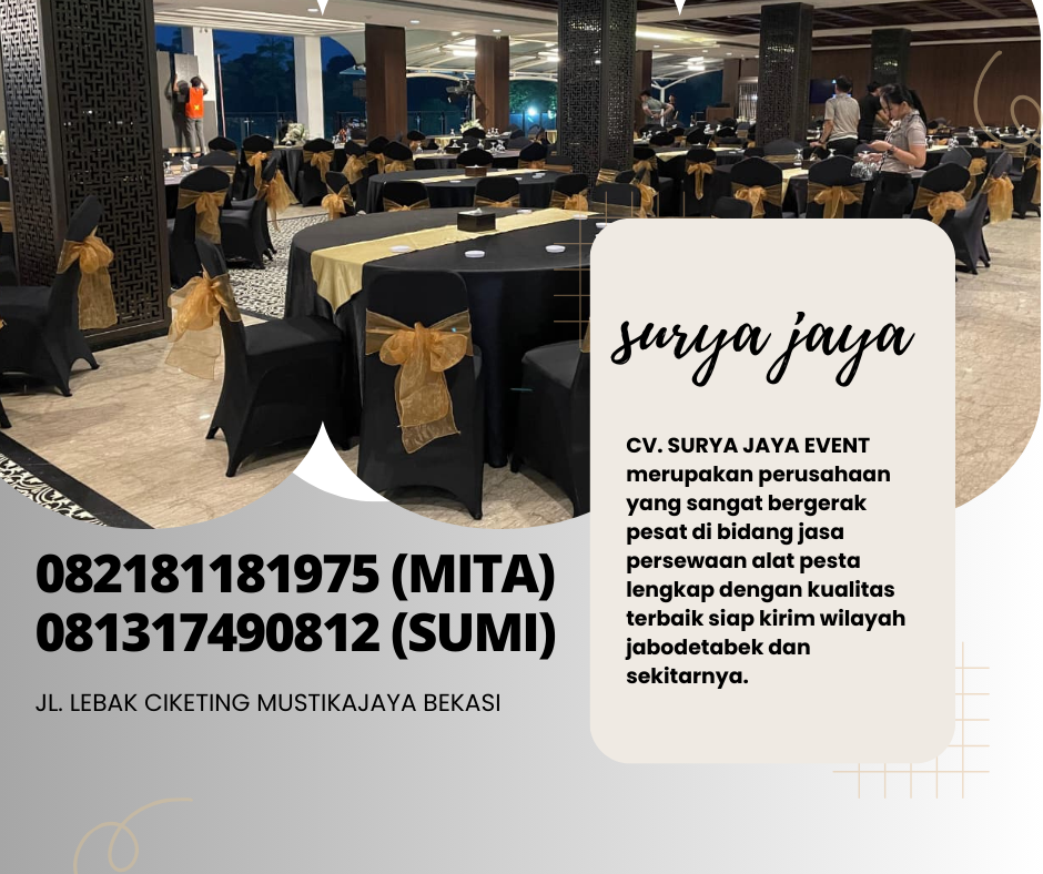Pusat Sewa Meja Bulat Atau Bundar Aneka Taplak Jakarta