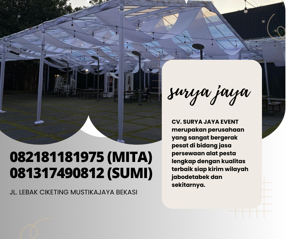 Rental Tenda Ulang Tahun, Event, Wedding Dan Pengajian Jakarta