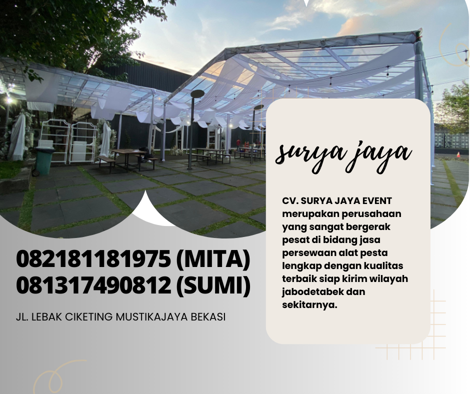 Rental Tenda Ulang Tahun, Event, Wedding Dan Pengajian Jakarta