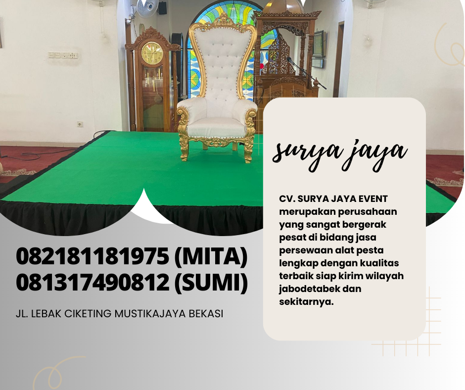 Sewa Kursi Syahrini Dan Panggung Karpet Hijau Bekasi