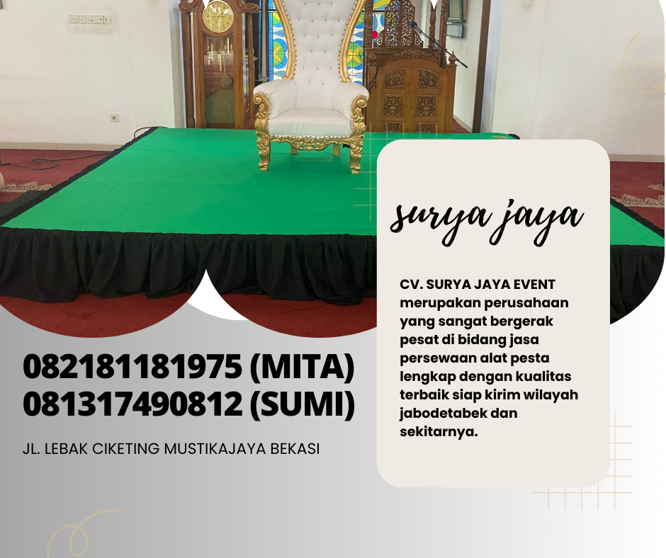 Sewa Kursi Syahrini Dan Panggung Karpet Hijau Bekasi