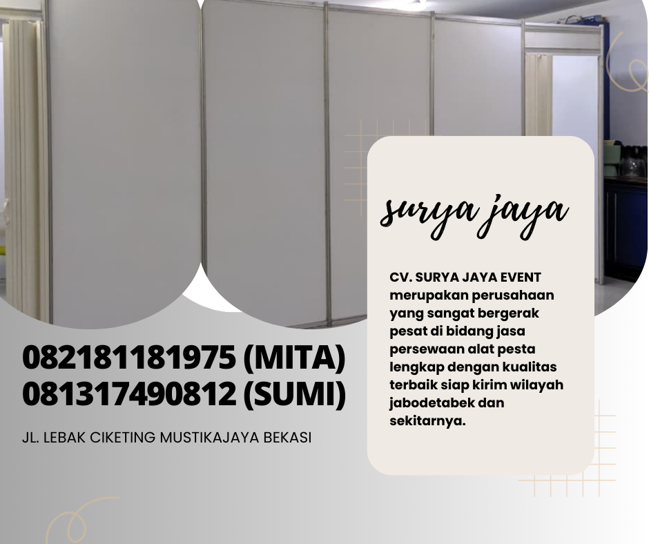 SEWA PARTISI RUANG DAN PARTISI SKAT PUTIH JAKARTA