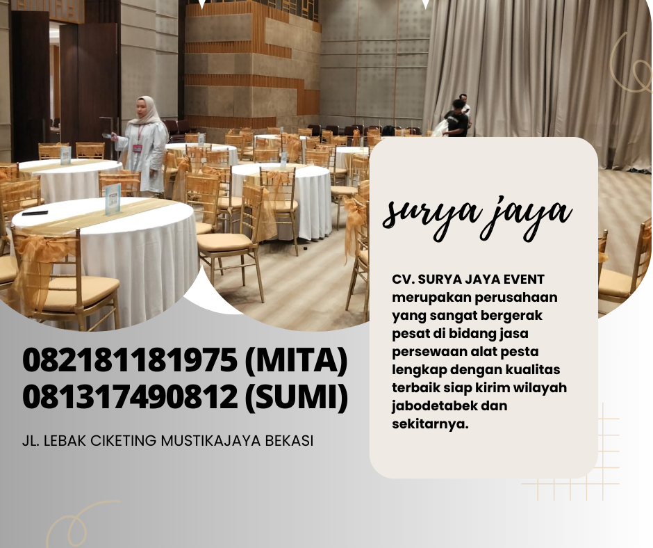 Sewa Round Table Dan Kursi Tiffany Bogor