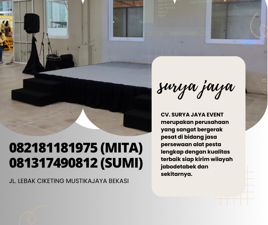 Rental Tirai Putih, Meja Bulat, Meja Ibm PIK 2 Tangerang