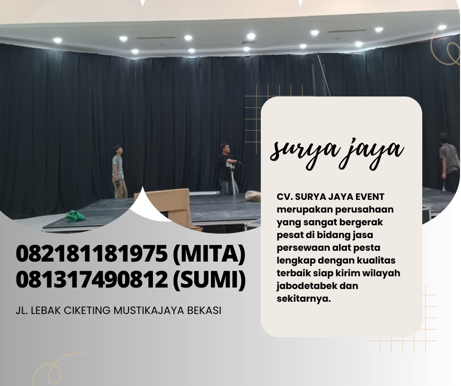 Rental Black Curtain event The Mansion Kemayoran Jakut