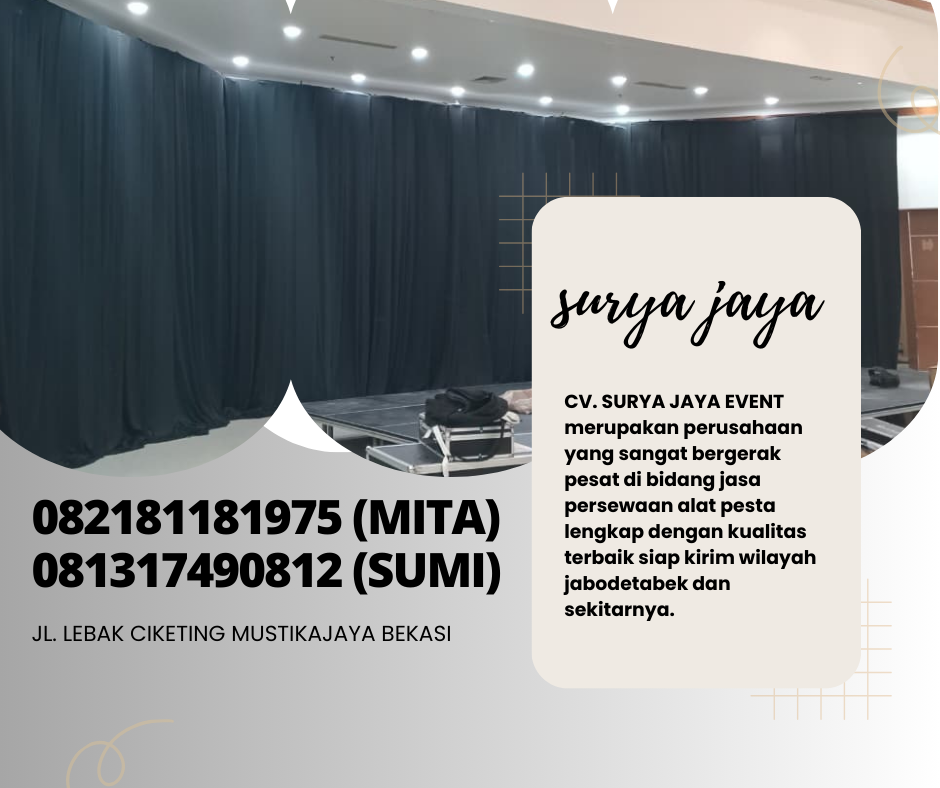 Rental Tirai Filamin Dan Lotto Tebal Area Jakarta