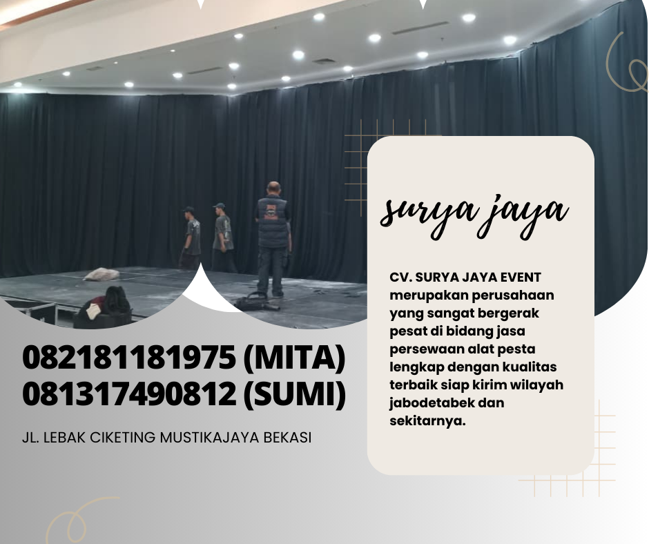 Rental Black Curtain event The Mansion Kemayoran Jakut
