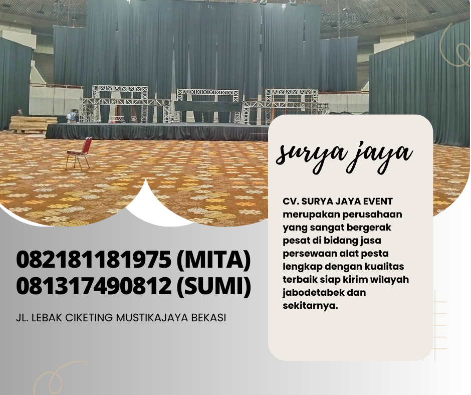 Jasa Sewa Tirai Hitam Lotto JCC Senayan jakpus