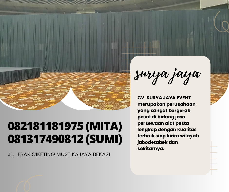 Jasa Sewa Tirai Hitam Lotto JCC Senayan jakpus