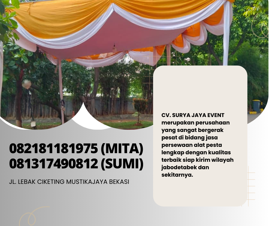 Jasa Sewa Tenda Terdekat Mustikajaya Bekasi