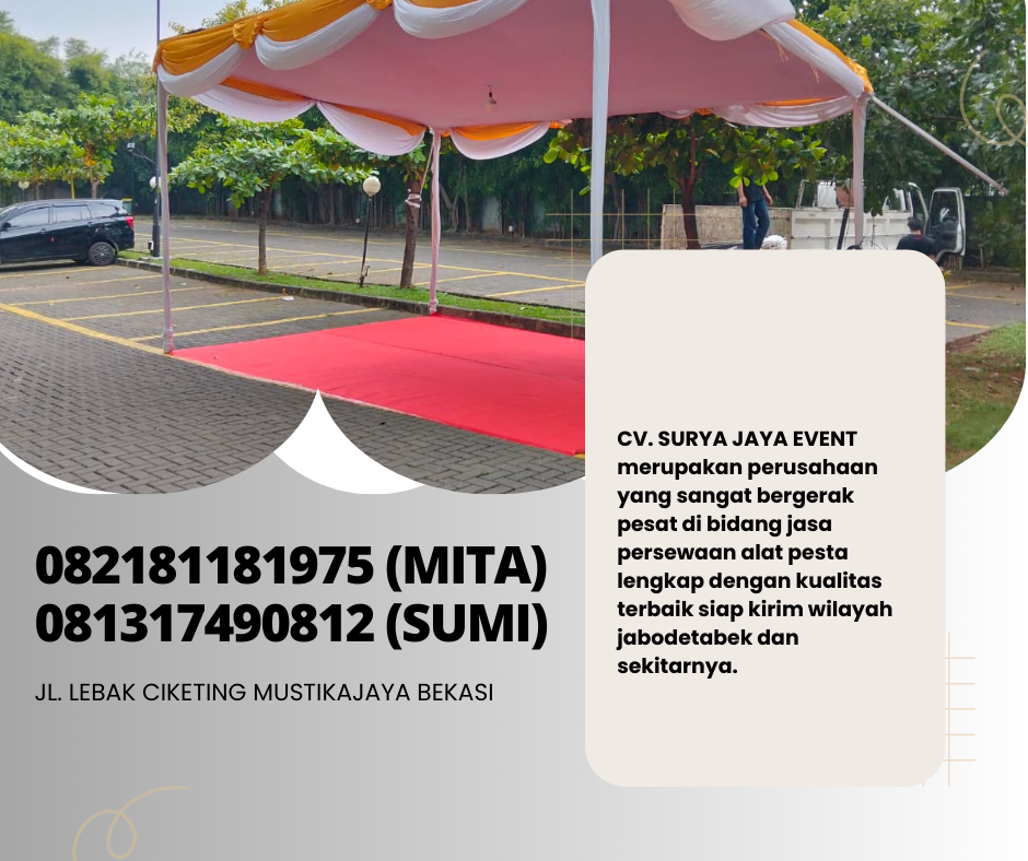 Jasa Sewa Tenda Terdekat Mustikajaya Bekasi