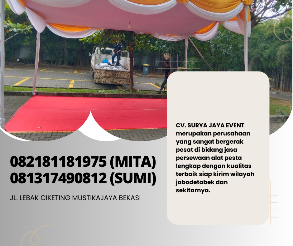 Jasa Sewa Tenda Terdekat Mustikajaya Bekasi